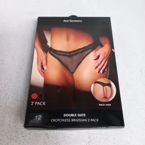 ANN SUMMERS TWO-PACK CROTCHLESS BRAZILIAN BRIEFS