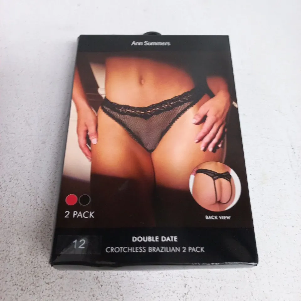 ANN SUMMERS TWO-PACK CROTCHLESS BRAZILIAN BRIEFS
