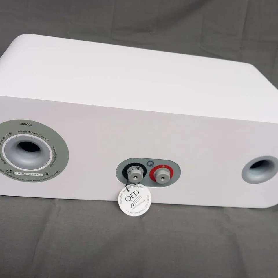 Q ACOUSTICS 3090CI WHITE SINGLE CENTRE SPEAKER FOR HOME CINEMA SETUP