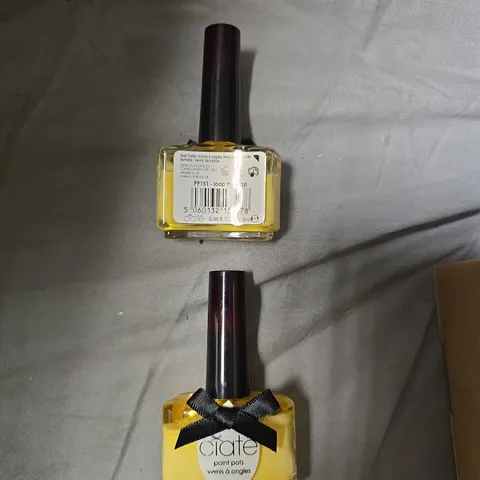 CIATÉ LONDON PAINT POTS NAIL POLISH – YELLOW, 13.5 ML (0.46 FL OZ) – TWO BOTTLES SHOWN