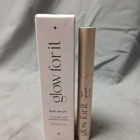 GLOW FOR IT LASH GROWTH SERUM – 3ML, BOXED