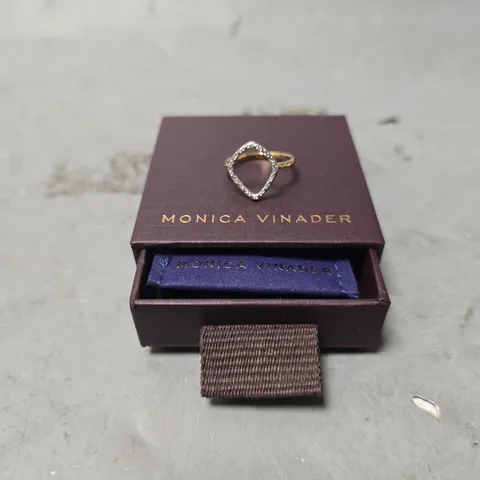 BOXED MONICA VINADER OVAL GOLDEN RING 