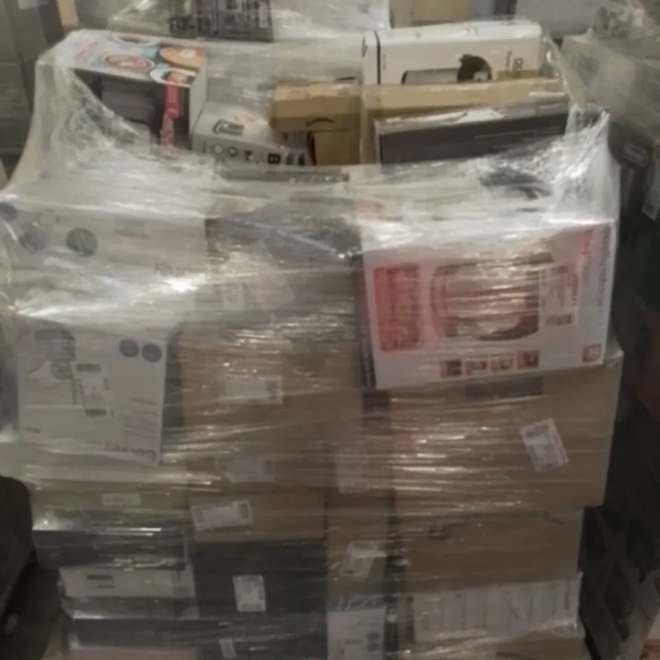 PALLET OF APPROXIMATELY 77 UNPROCESSED RAW RETURN HOUSEHOLD AND ELECTRICAL GOODS TO INCLUDE;