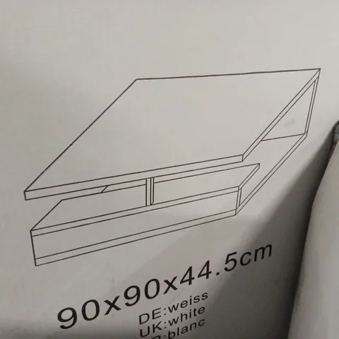 BOXED GENO HIGH GLOSS WHITE COFFEE TABLE - 1 BOX