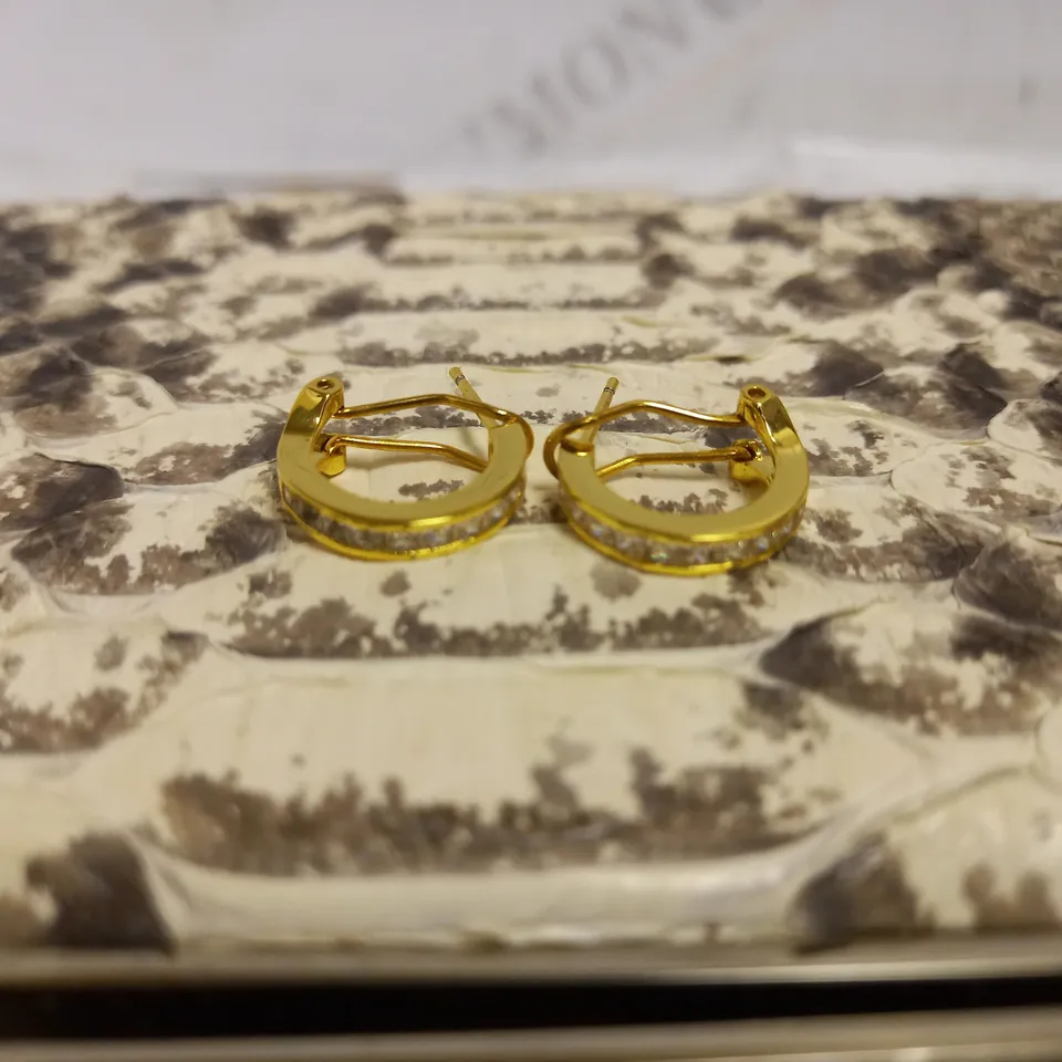 ASPINAL OF LONDON SNAKESKIN JEWELLERY BOX WITH EARRINGS