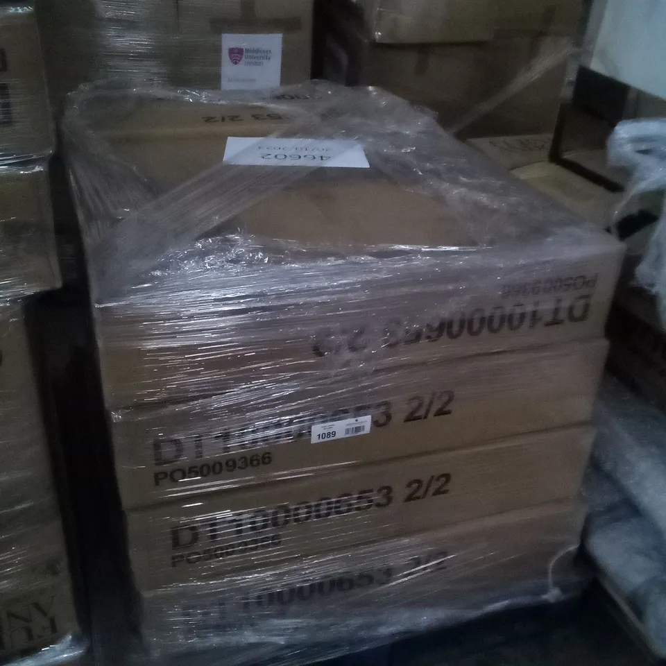 PALLET OF ASSORTED BOXED DINING TABLE PARTS