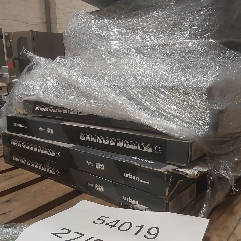 PALLET CONTAINING A VERY LARGE QUANTITY OF BRAND NEW ASSORTED LUXURY VINYL TILE FLOORING TO INCLUDE: CANTESSE URBAN COLLECTION DARK SLATE, ELETILE UK PINK ASTRAL