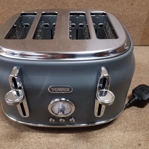 BOXED TOWER RENAISSANCE GREY 4 SLICE TOASTER