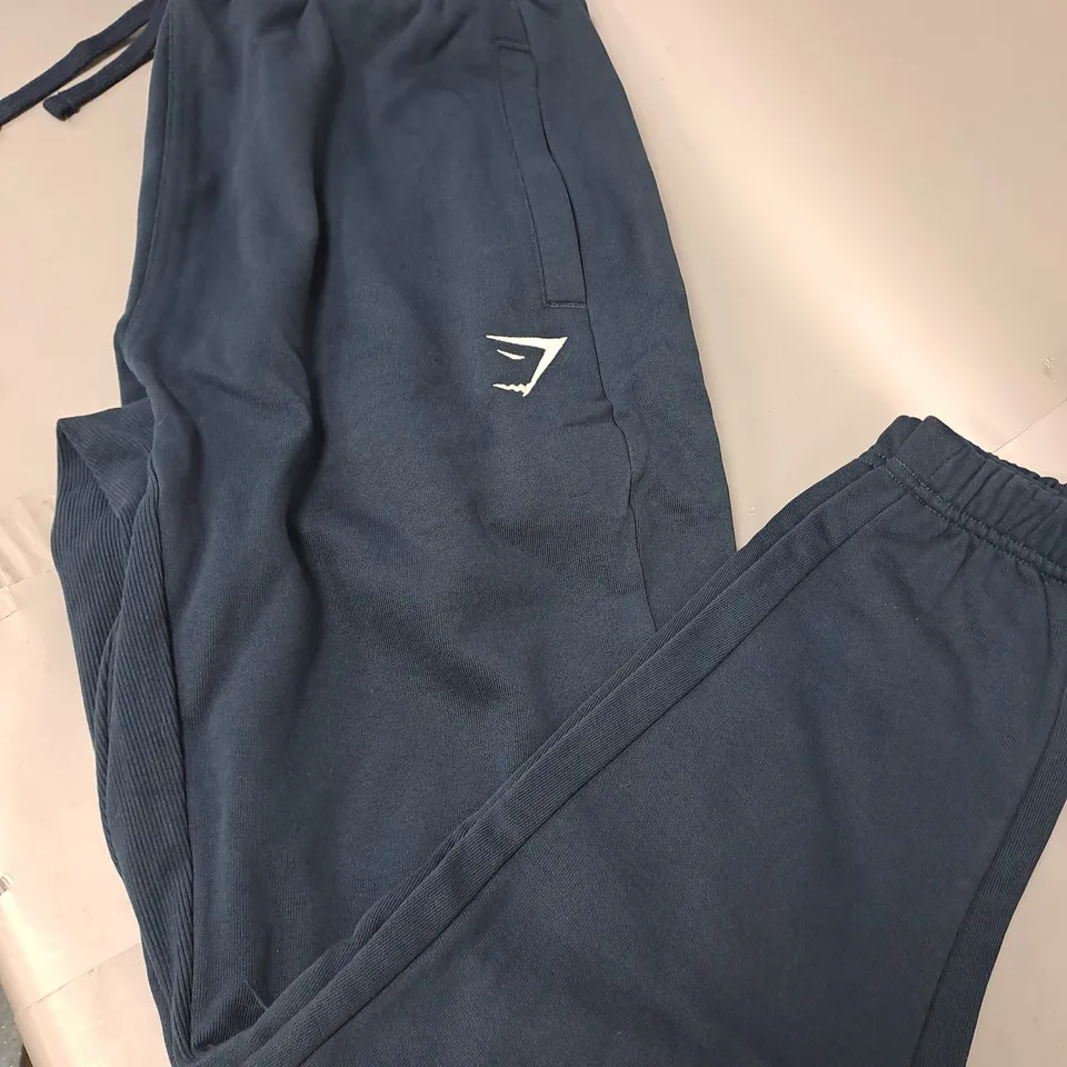 GYMSHARK NAVY BLUE TRACKSUIT PANTS - SIZE MEDIUM