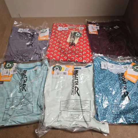 APPROXIMATELY 20 ASSORTED REGATTA WOMENS TOPS IN VARIOUS DESIGNS, SIZES & STYLES