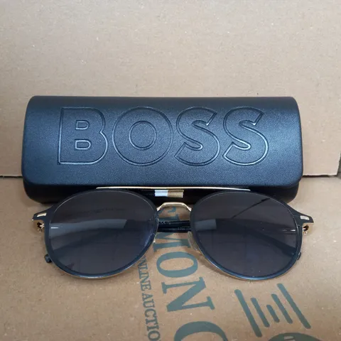 HUGO BOSS BLACK & GOLD ROUND SUNGLASSES 