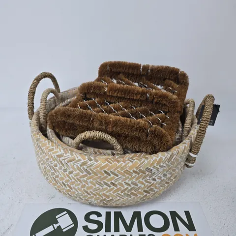 HENFIELD ROUND BASKETS - BAMBOO