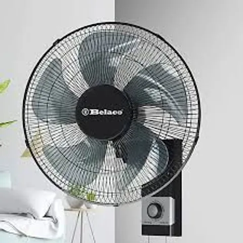 BELACO 16" WALL FAN - BLACK/ SILVER 
