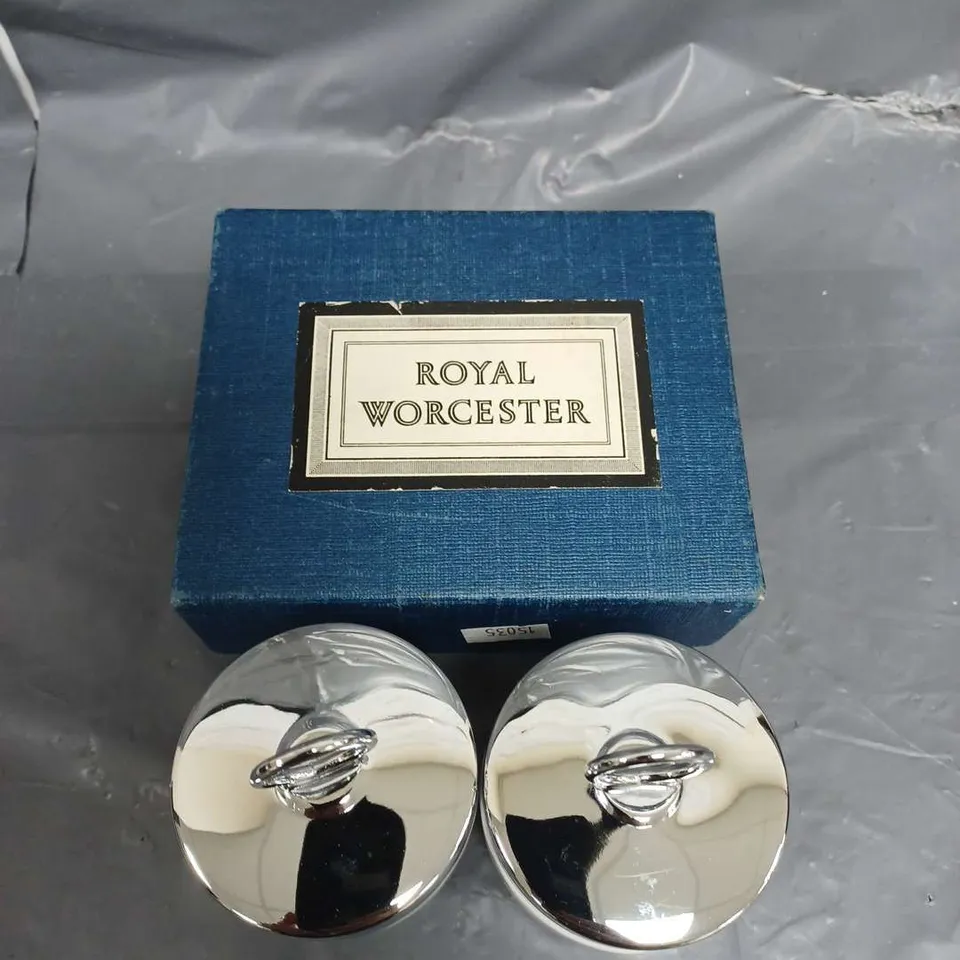 SET OF 2 ROYAL WORCESTER EGG CODDLERS