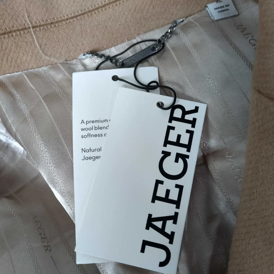 JAEGER CAMEL WOOL-BLEND COAT – MEN'S, UK XL – DESIGNED IN GREAT BRITAIN