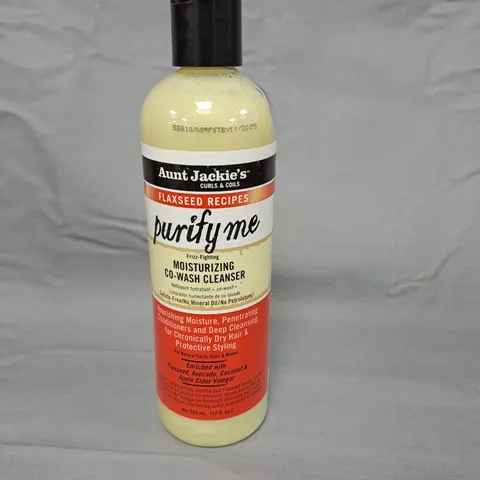 BOX OF APPROXIMATELY 12 BOTTLES OF AUNT JACKIE'S MOISTURISING CO-WASH CLEANSER - 355ML PER BOTTLE