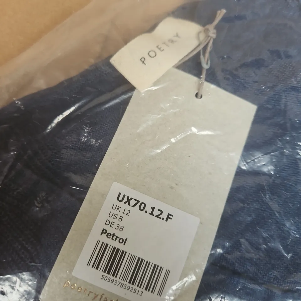 POETRY BY PETROL WOMEN'S NAVY KNIT TOP UK 12 (US 8, DE 38) UX70.12.F