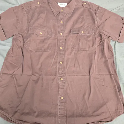 ORVIS MEN'S BROWN COTTON SHIRT XL – BUTTON FRONT, CHEST POCKETS