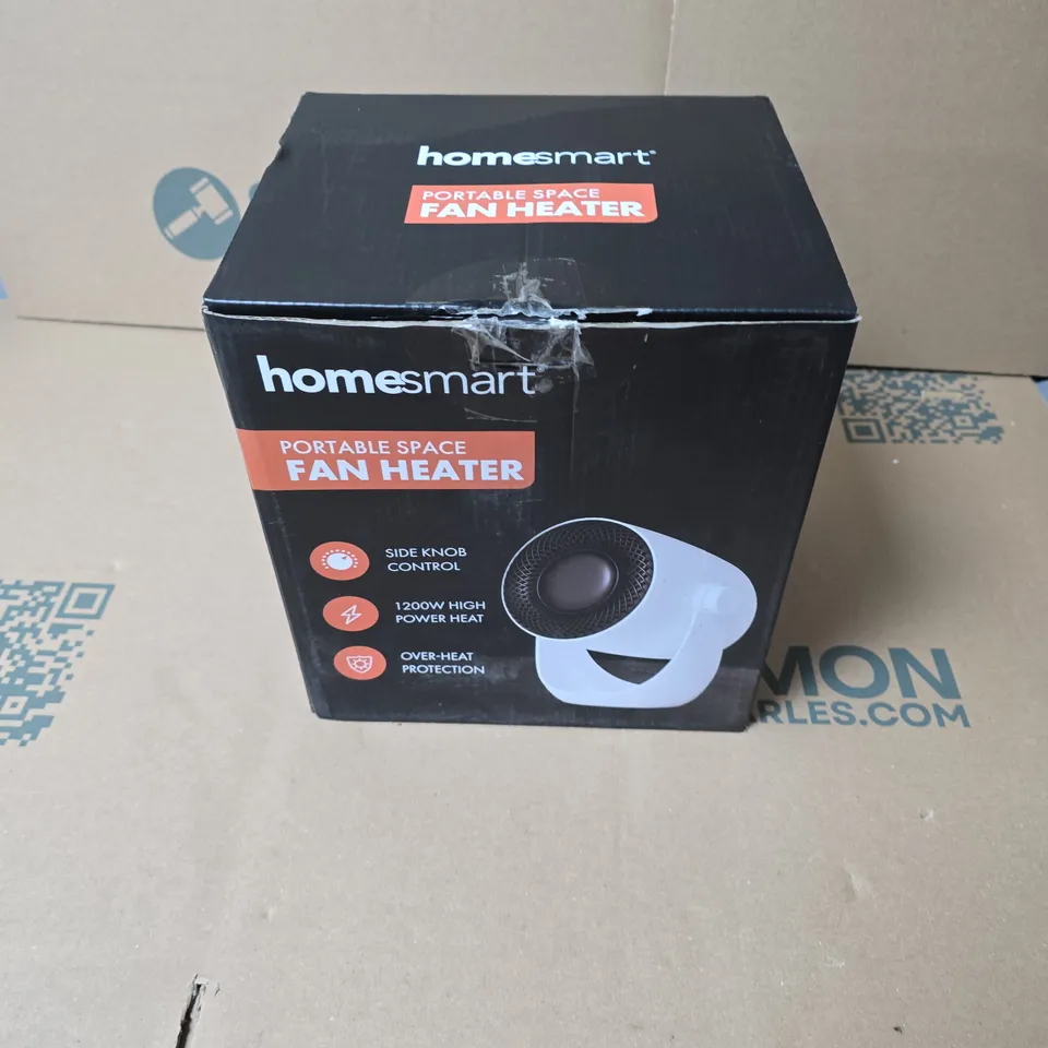 HOMESMART PORTABLE SPACE FAN HEATER – WHITE