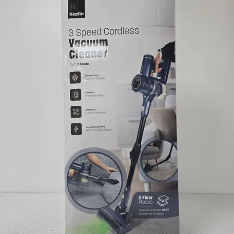 KEPLIN 3-SPEED CORDLESS VACUUM CLEANER – BOXED