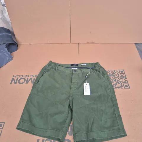 MR MARVIS THE ORIGINALS OLIVE GREEN SHORTS, UK 34 (W34/LARGE)