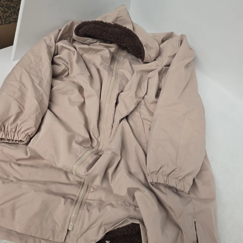 Pale pink faux-fur lined coat– OH S Online Home Shop (CLO-WOMAN)