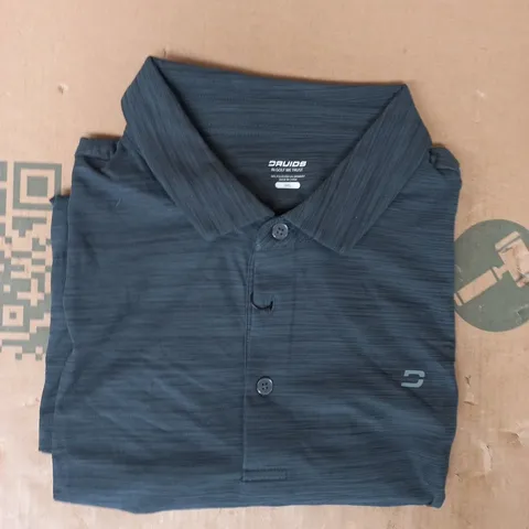 DRUIDS SHORT SLEEVE POLO TOP IN BLUE STEEL SIZE 3XL