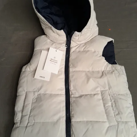 MNG BABY HOODED GILET IN WHITE - 18/36M