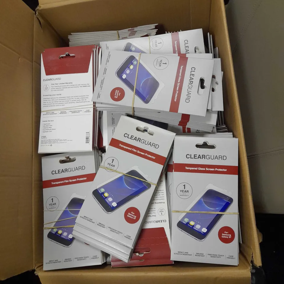 LARGE QUATITY OF CLEAR GUARD TEMPERED GLASS SCREEN PROTECTORS