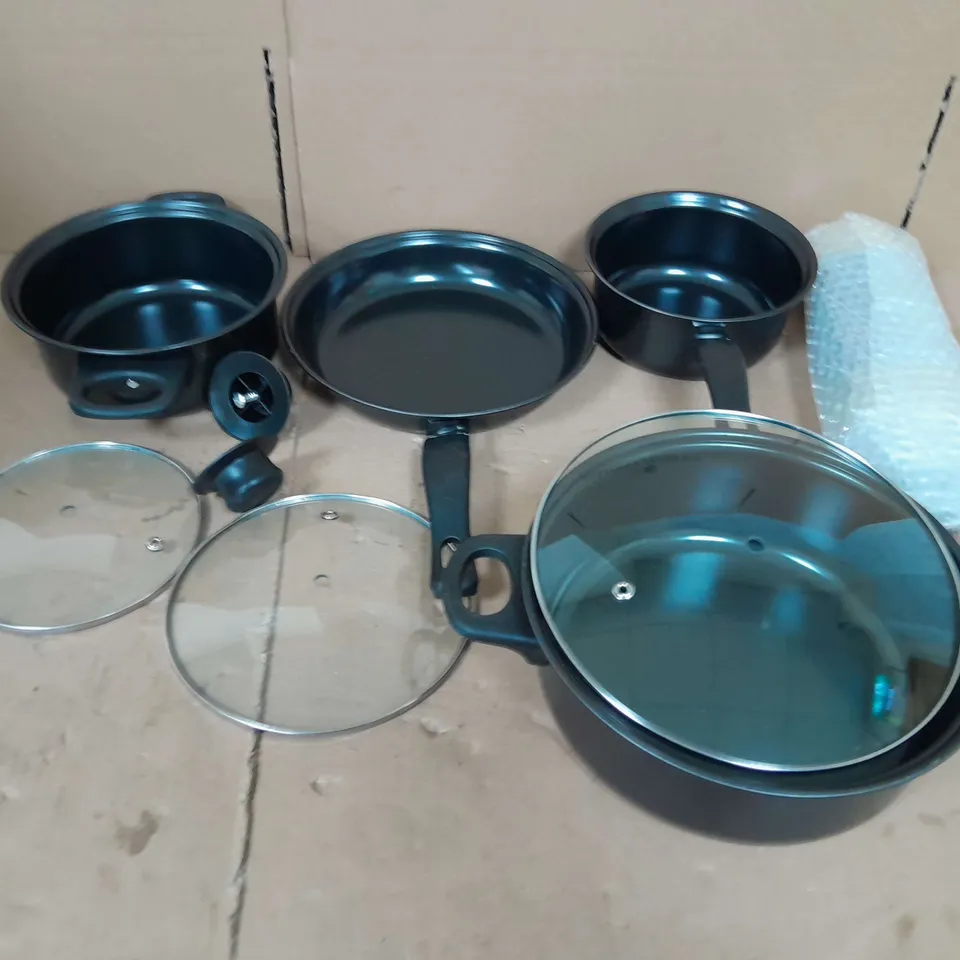 13 PIECE COOKWARE SET - PARTS MAYBE MISSING