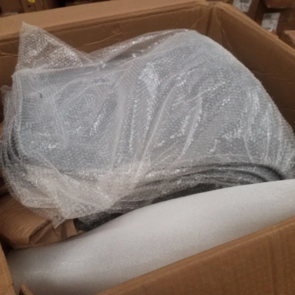 BOXED SET OF 4 GREY PLASTIC DINING CHAIRS 
