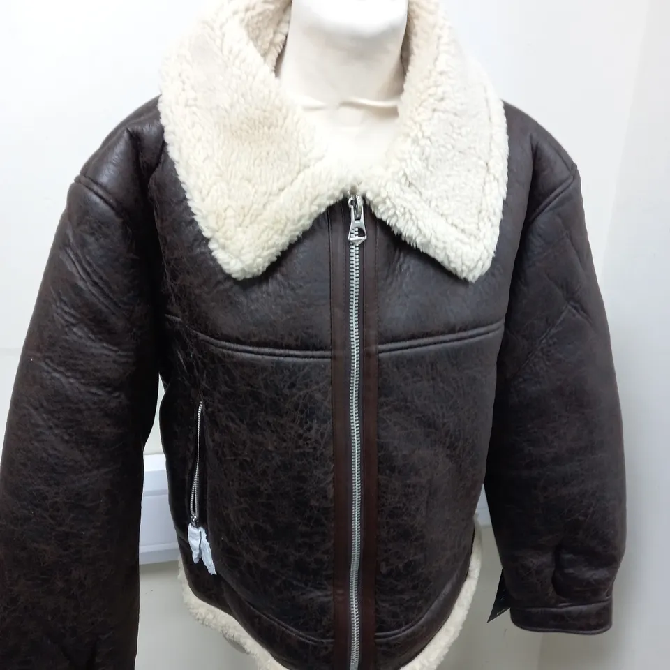 NA-KD VINTAGE LOOK BONDED JACKET - 38