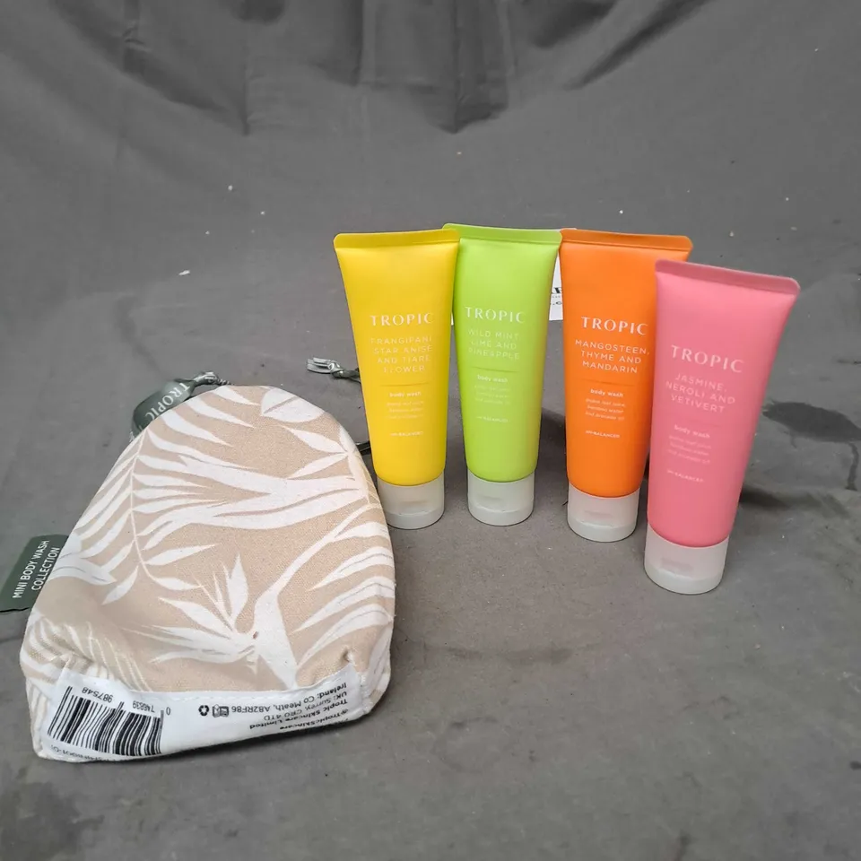 TROPIC MINI BODY WASH COLLECTION WITH DRAWSTRING BAG