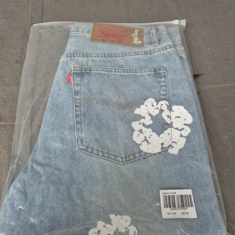 DENIM TEARS X LEVIS STRAUSS STRAIGHT LEG DENIM JEANS SIZE W34