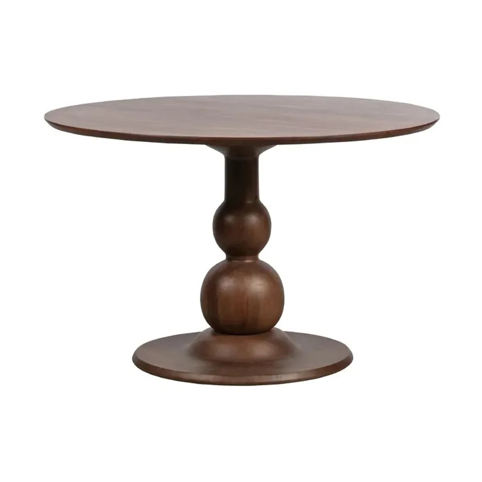 BOXED ROUND SOLID WOOD DINING TABLE (3 BOXES)