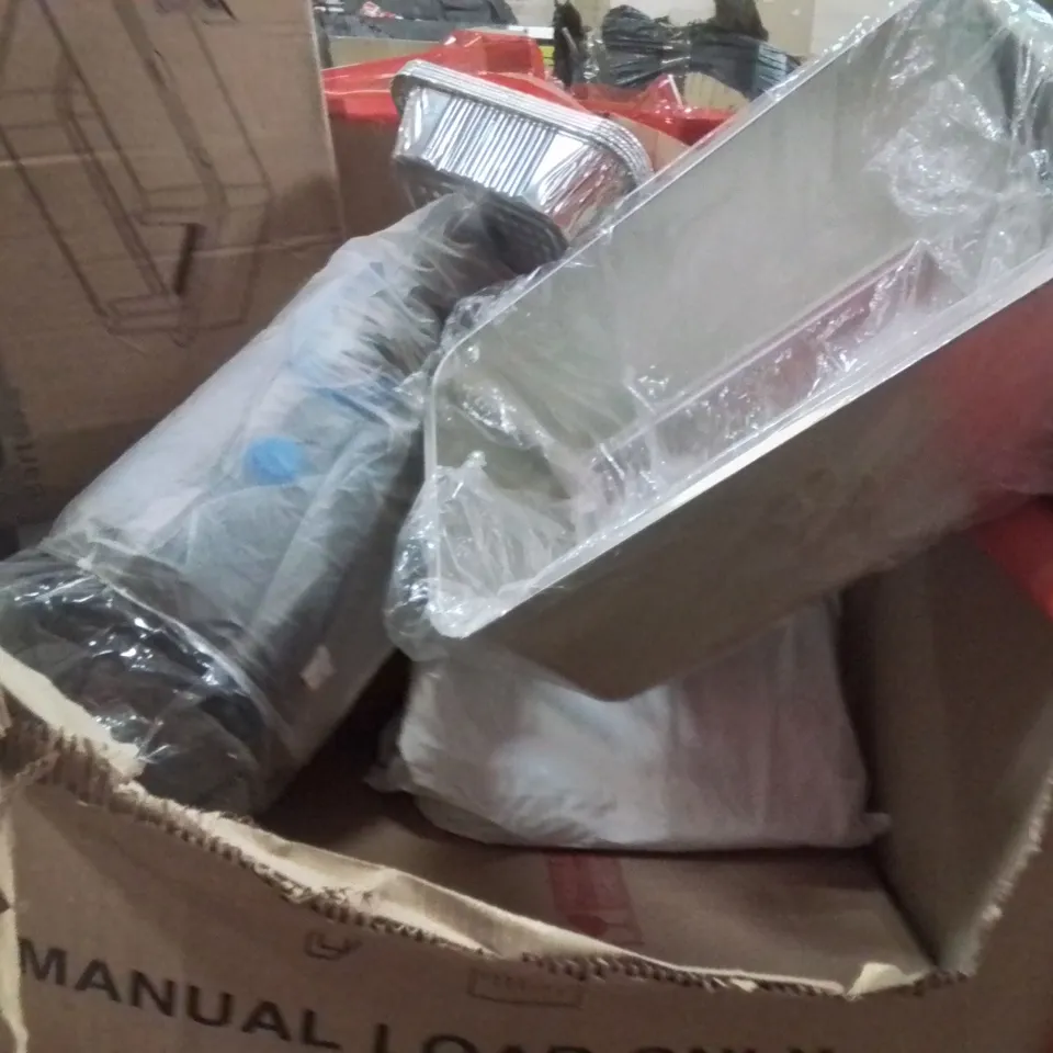 PALLET OF ASSORTED HOUSEHOLD GOODS AND PRODUCTS TO INCLUDE;CHAPATI MAKER,CAT TRAY,KIDS SWORD