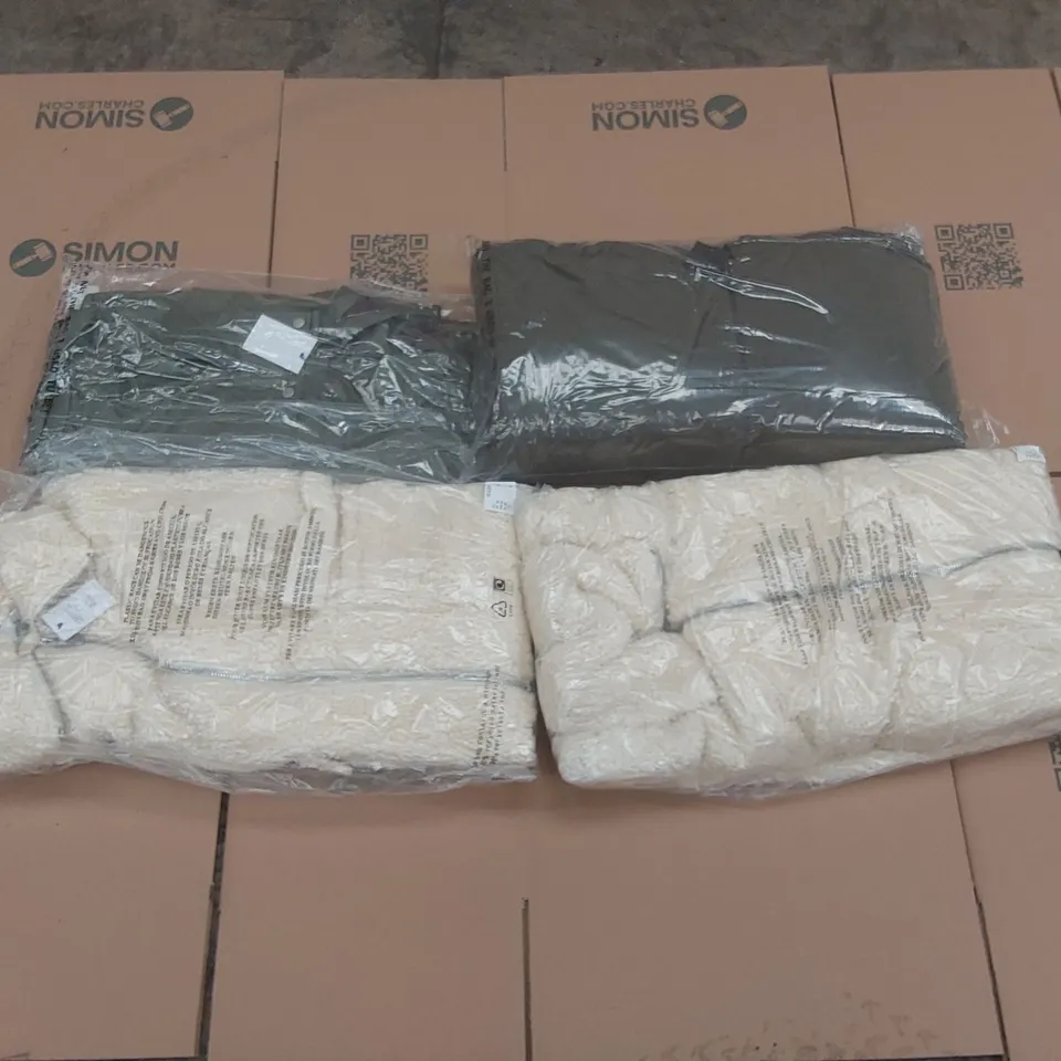 PALLET CONTAINING APPROXIMATELY 130x BRAND NEW ASSORTED DESIGNER CLOTHING ITEMS INCLUDING: SIMPLY BE JACKETS ECT