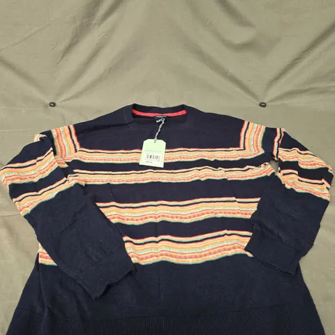 WEIRD FISH STRIPPED CREW NECK JUMPER SIZE 16