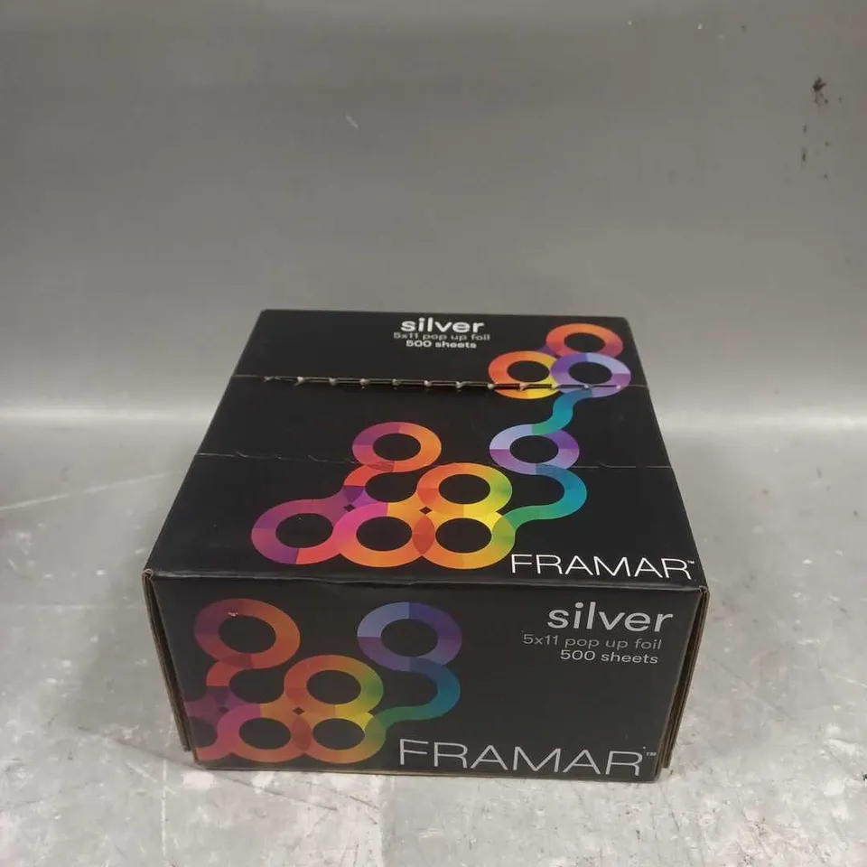 BOXED FRAMAR SILVER HAIR COLOURING FOIL 5X11 500 POP UP SHEETS