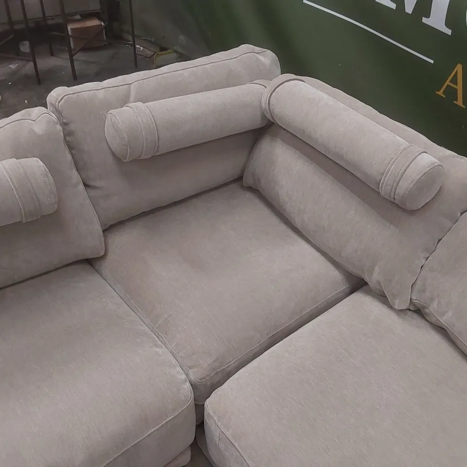 QUALITY DANETTI EDEN CHAMPAGNE CHENILLE MODULAR CORNER SOFA 