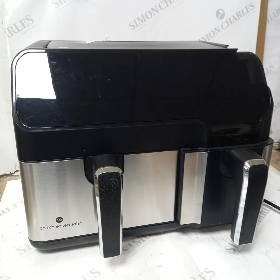 COOK'S ESSENTIALS 7.7L DUAL AIR FRYER, BLACK
