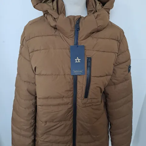 ARROW BROWN ZIP THROUGH COAT - M