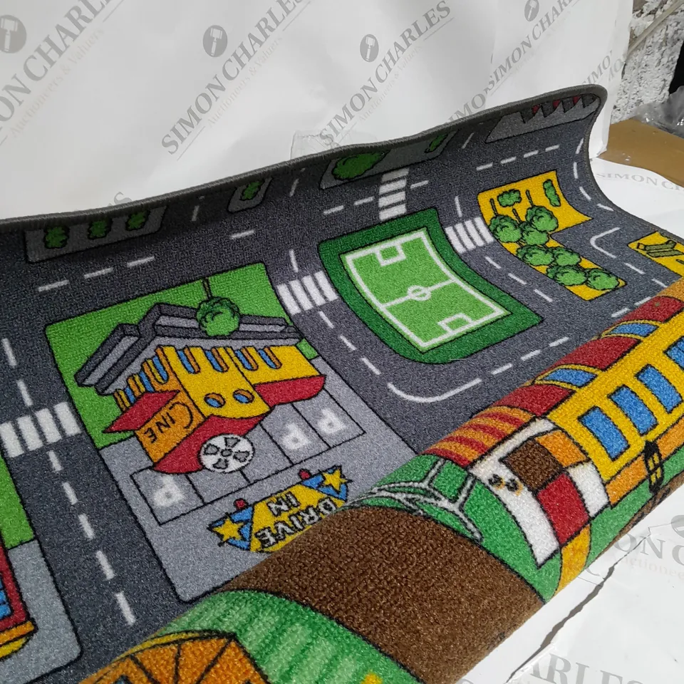 KIDS DUOPLAY CITY FARM RUG - 80X150CM