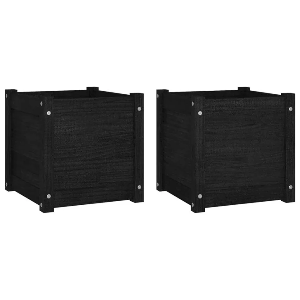 BOXED ALATEA WOOD PLANTER BOX - SET OF 2 (1 BOX)