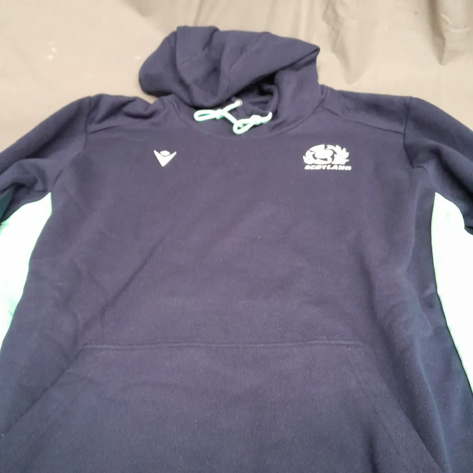 MACRON SCOTLAND HOODIE SWEATSHIRT IN NAVY - SIZE 3XL