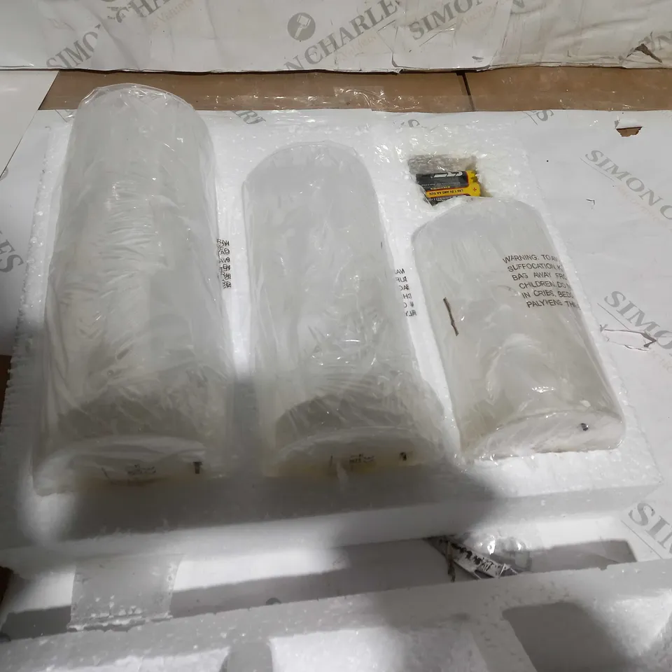 HOME REFLECTIONS SET OF 3 PRE-LIT CYLINDERS