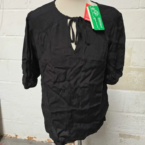 MONSOON MONA TUNIC TOP - BLACK - SIZE MEDIUM