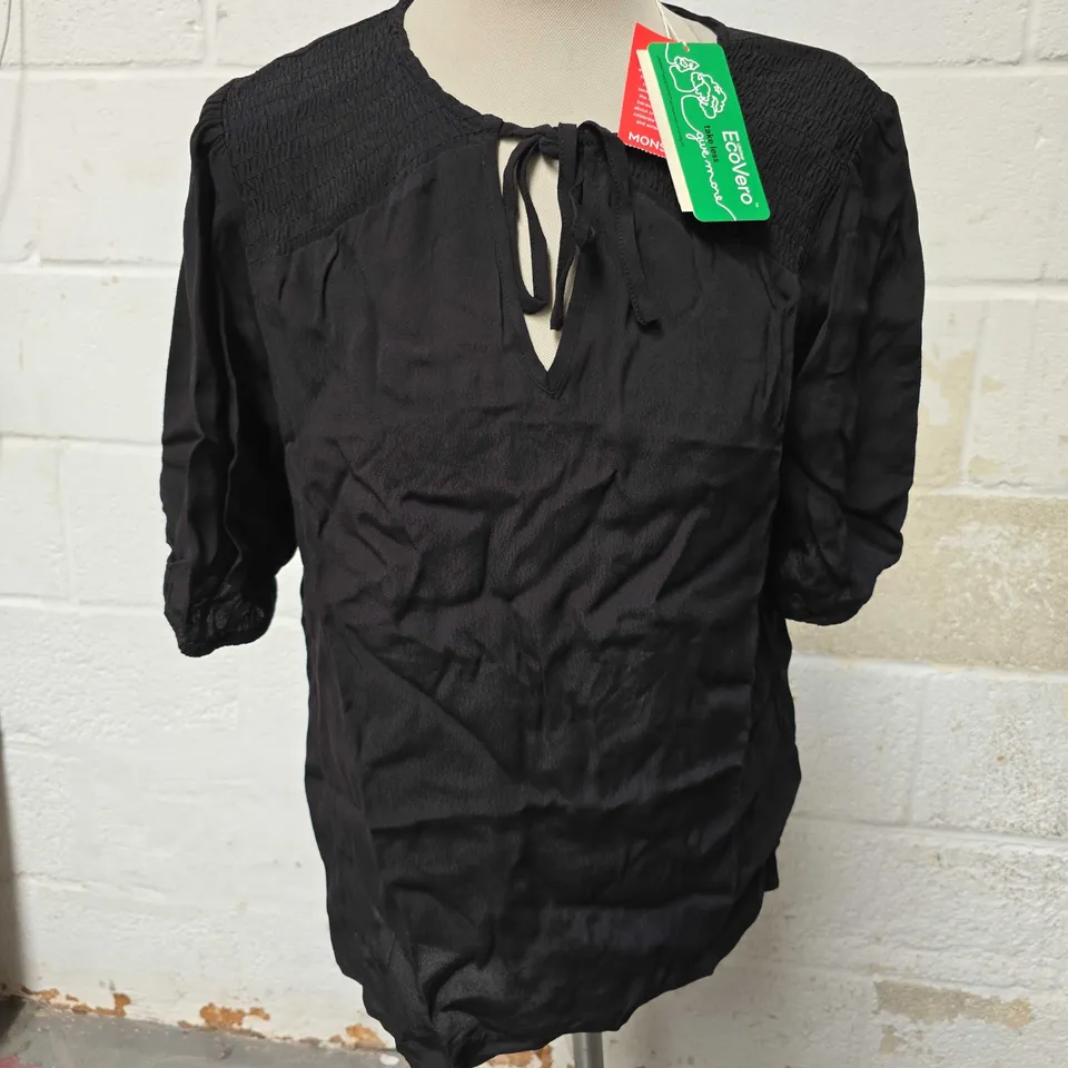 MONSOON MONA TUNIC TOP - BLACK - SIZE MEDIUM