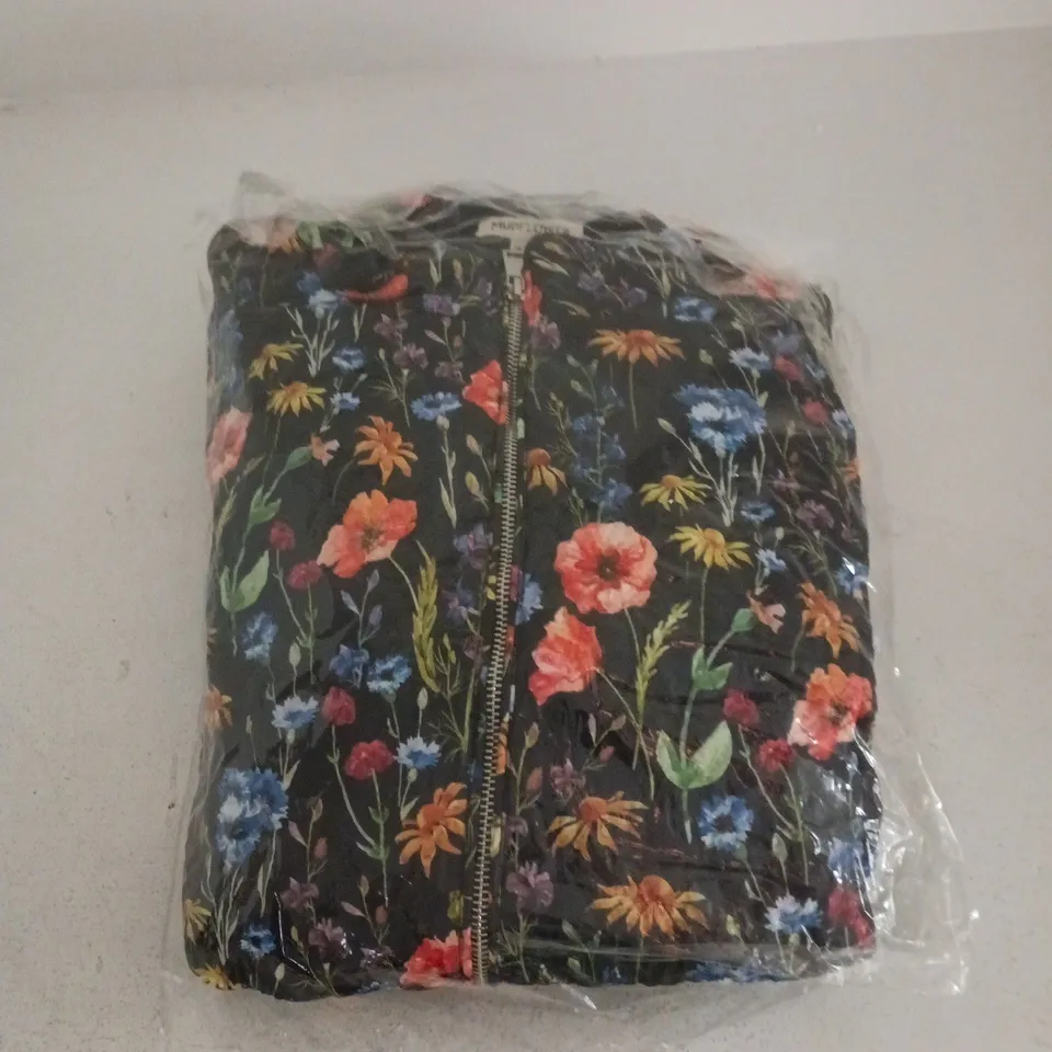 MUDFLOWER UK 16/18 FLORAL PRINT ZIP-FRONT JACKET – WOMEN'S