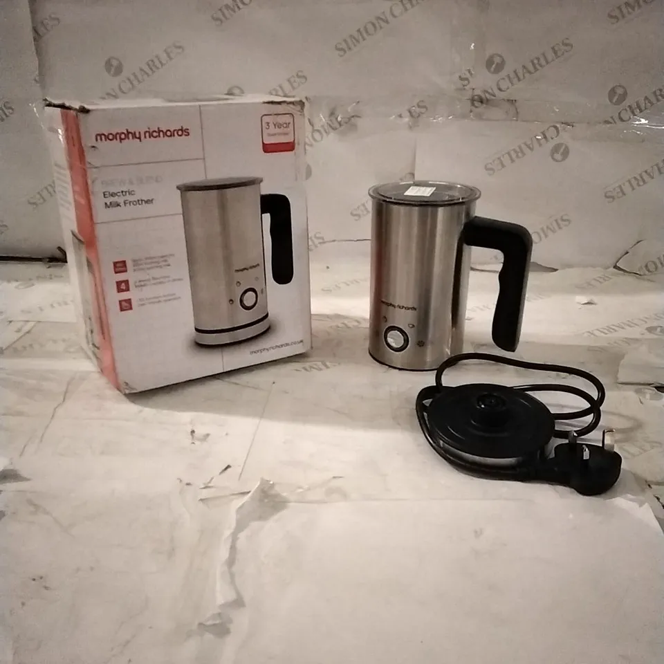 BOXED MORPHY RICHARDS BREW AND BLEND ELECTRIC MILK FROTHER 